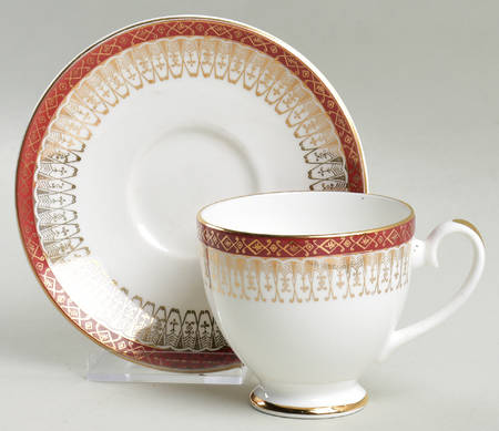 Majestic Maroon Footed Demitasse Cup & Saucer Set