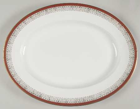 Majestic Maroon 15" Oval Serving Platter
