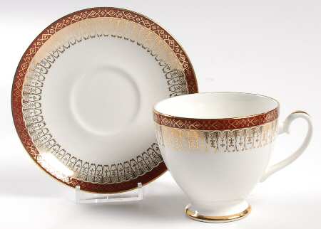 Majestic Maroon Footed Cup & Saucer Set