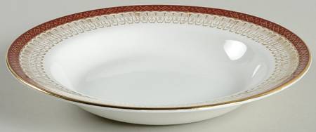 Majestic Maroon Rim Soup Bowl
