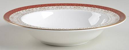 Majestic Maroon Rim Cereal Bowl