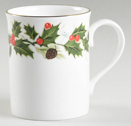 Noel (Holly Backstamp, Smooth) Mug