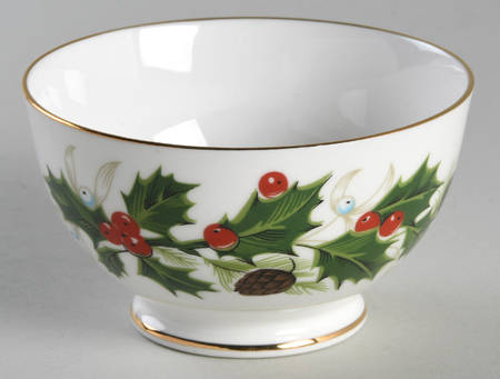 Noel (Holly Backstamp, Smooth) Mini Open Sugar Bowl