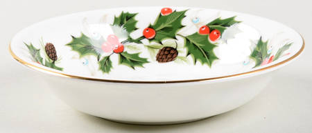 Noel (Holly Backstamp, Smooth) Rim Fruit/Dessert (Sauce) Bowl