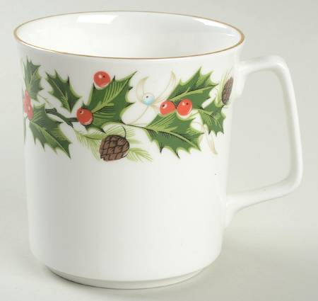 Noel (Holly Backstamp, Smooth) Mug