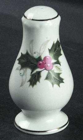 Noel (Holly Backstamp, Smooth) Salt Shaker