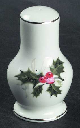 Noel (Holly Backstamp, Smooth) Salt Shaker