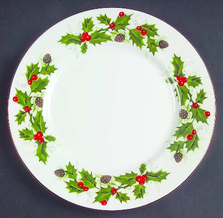 Noel (Holly Backstamp, Smooth) Salad Plate