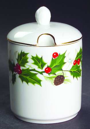 Noel (Holly Backstamp, Smooth) Jam/Jelly & Lid