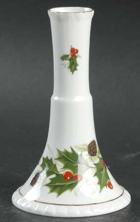 Noel (Holly Backstamp, Smooth) Bud Vase