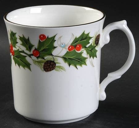 Noel (Holly Backstamp, Smooth) Mug