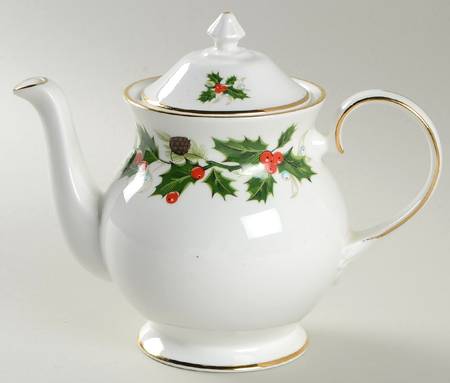 Noel (Holly Backstamp, Smooth) Small Teapot & Lid