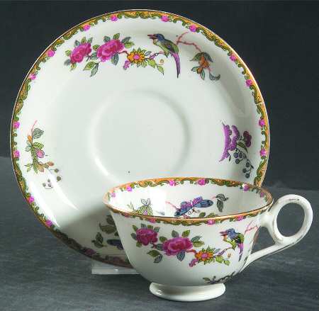 Queen Bess Footed Cup & Saucer Set