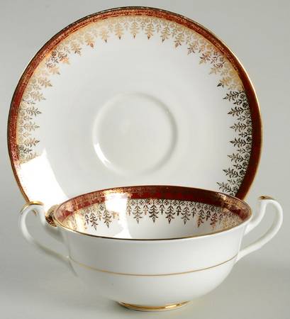 Regal Footed Cream Soup Bowl & Saucer Set
