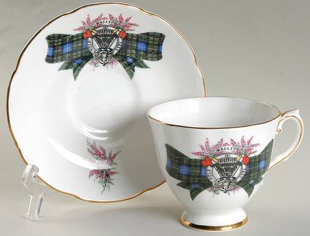 Coat of Arms (Scalloped) Footed Cup & Saucer Set