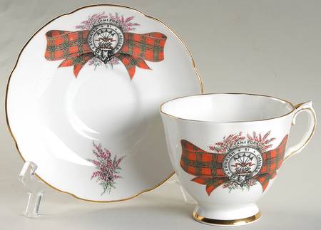 Coat of Arms (Scalloped) Footed Cup & Saucer Set