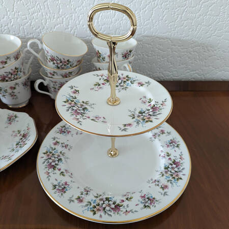 Summer Melody 2 Tiered Serving Tray (Dinner & Salad Plate)