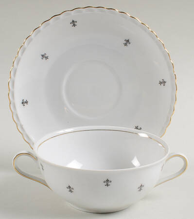 Black Prince Flat Cream Soup Bowl & Saucer Set