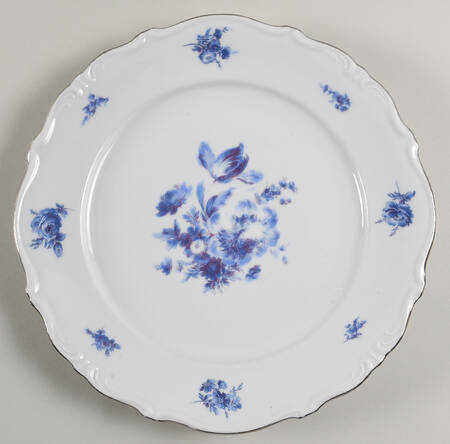 Blue Roses Dinner Plate