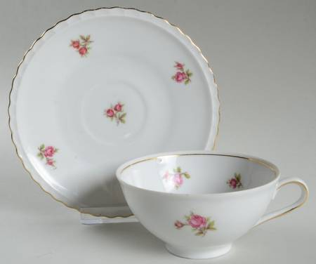 Rose Time Flat Cup & Saucer Set