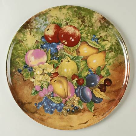 Still Life (Scalloped Edge) Cake Plate by Rochard