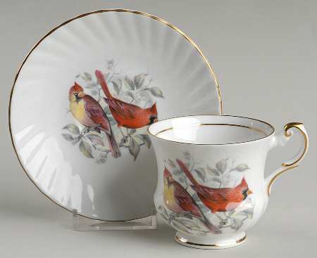 Birds of America Footed Cup & Saucer Set