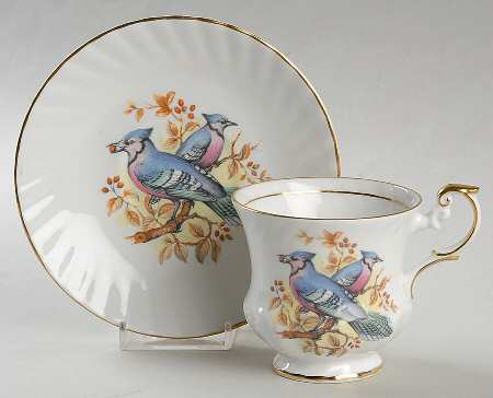 Birds of America Footed Cup & Saucer Set