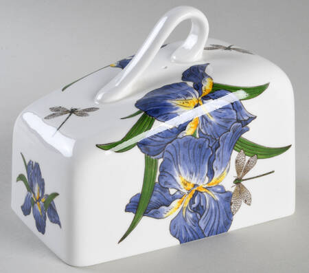 Blue Iris Cheese Dish Lid, Lid Only (Wedge)