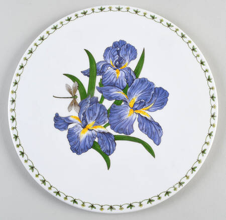 Blue Iris Cake Plate