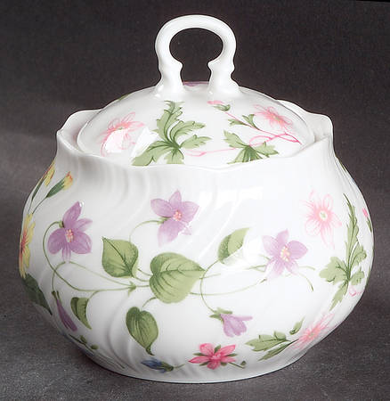 Country Meadow Sugar Bowl & Lid