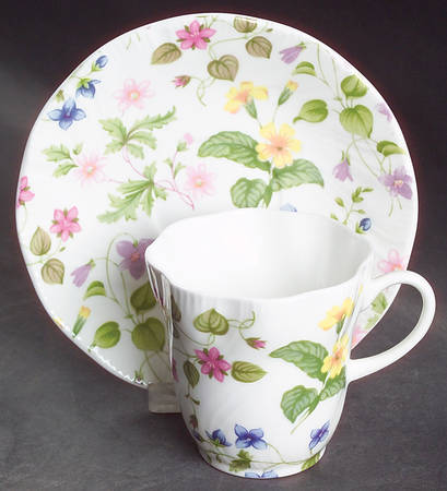 Country Meadow Flat Cup & Saucer Set