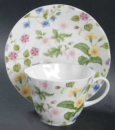 Country Meadow Flat Cup & Saucer Set