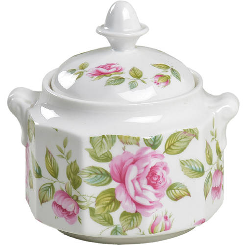 Cottage Rose Sugar Bowl & Lid