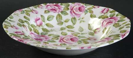 Cottage Rose Rim Soup Bowl