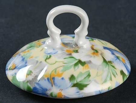 English Chintz Lid for Sugar Bowl