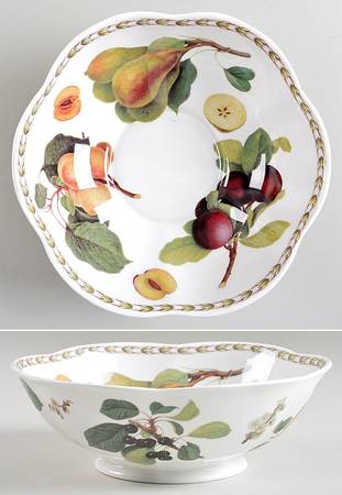 Hooker's Fruit (Bone, Made In England) 8" Footed Bowl