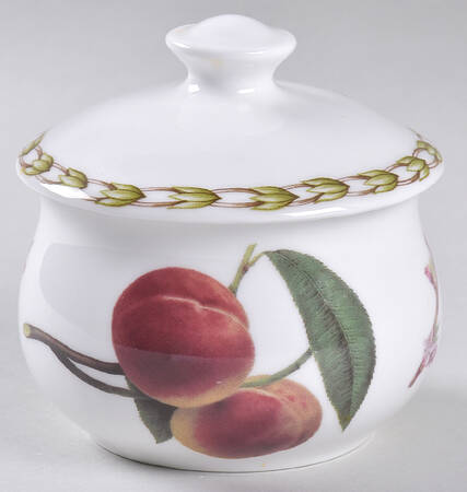 Hooker's Fruit (Bone, Made In England) Mini Sugar Bowl & Lid