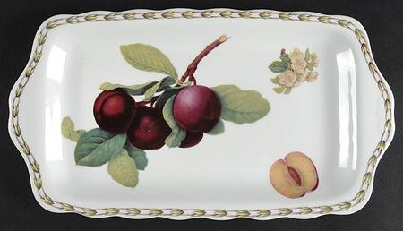 Hooker's Fruit (Bone, Made In England) Large Sandwich Tray
