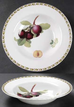 Hooker's Fruit (Bone, Made In England) Rim Soup Bowl