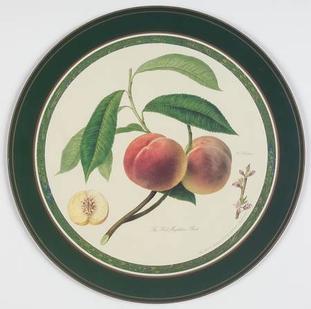 Hooker's Fruit (Bone, Made In England) Round Placemat with Cork Back
