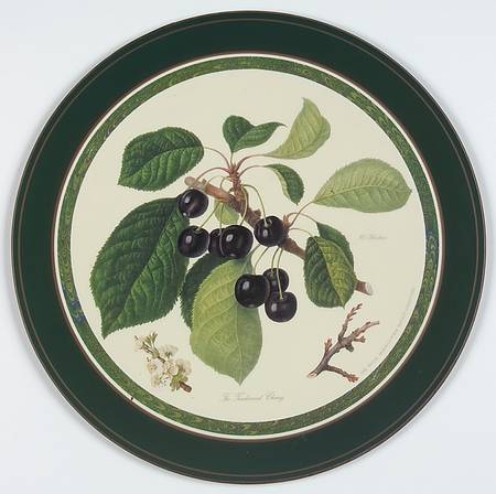 Hooker's Fruit (Bone, Made In England) Round Placemat with Cork Back