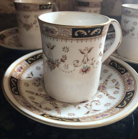 Olde England Flat Demitasse Cup & Saucer Set
