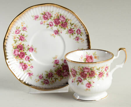 Queens Roses Footed Demitasse Cup & Saucer Set by Rosina-Queens