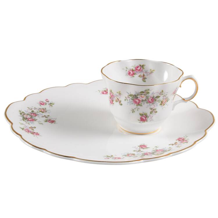 Rosamund Snack Plate & Cup Set