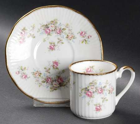 Rosamund Flat Demitasse Cup & Saucer Set