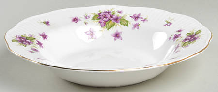 Violets Rim Soup Bowl