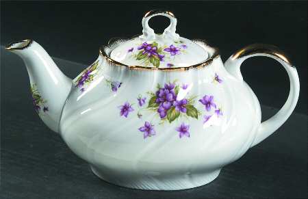 Violets Teapot & Lid