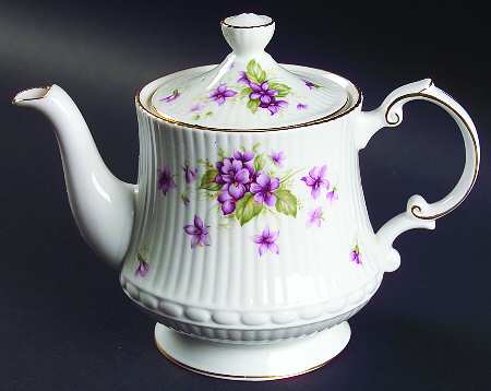 Violets Mini Teapot & Lid