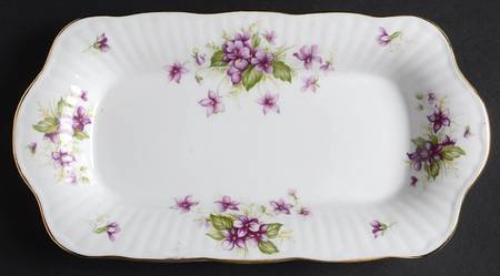 Violets Tray for Creamer & Open Sugar