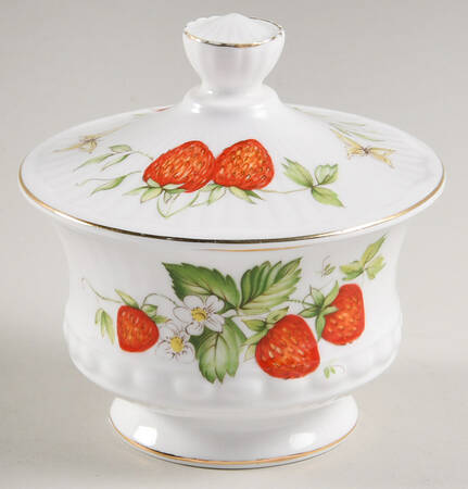 Virginia Strawberry Sugar Bowl & Lid